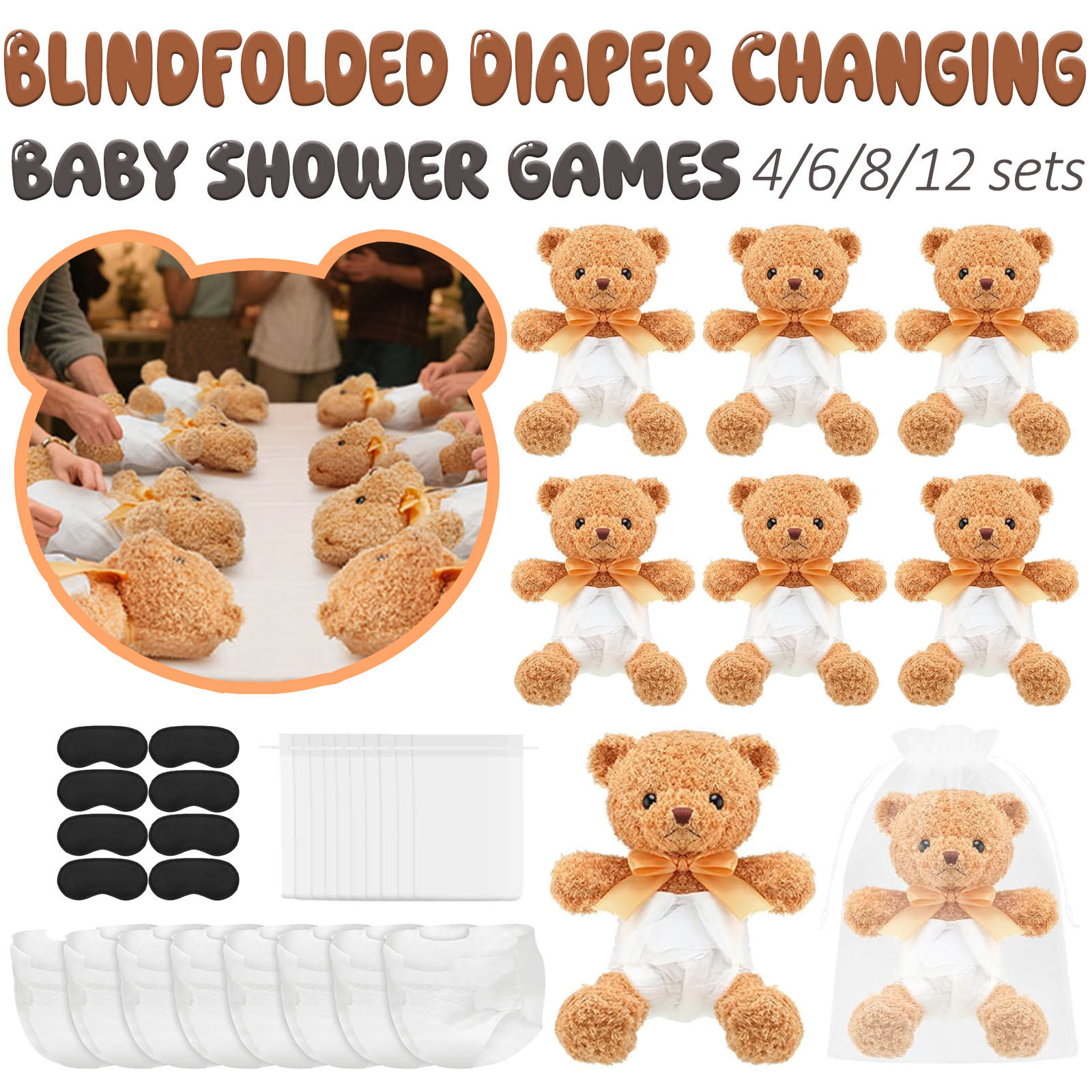 Cloth Diaper Insert - 4/6/8/12 Set Hadiah Permainan Baby Shower